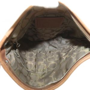 COACH ショルダーバッグ ナイロン レザー 白 ホワイト 茶色 ブラウン 4451 /XZ GY18