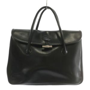 ロゾ ハンドバッグ トート レザー フラップ トグル 黒 ブラック /XZ GY18