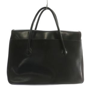 Longchamp ロゾ ハンドバッグ トート レザー フラップ トグル 黒 ブラック /XZ GY18