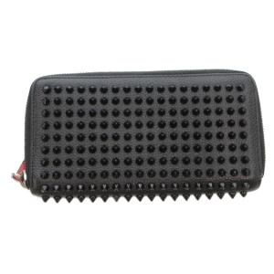 PANETTONE パネトーネ 長財布 ウォレット レザー スタッズ ラウンドファスナー 黒 ブラック