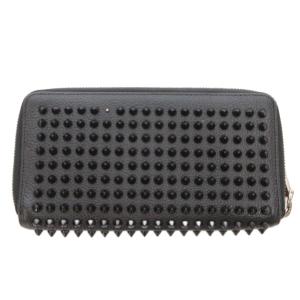 Christian Louboutin PANETTONE パネトーネ 長財布 ウォレット レザー スタッズ ラウンドファスナー 黒 ブラック