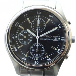 7T92-0CC0 腕時計 クォーツ 黒文字盤 カレンダー付き デイト シルバーカラー