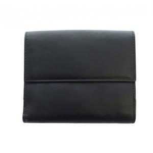 Salvatore Ferragamo 二つ折り財布 ウォレット レザー ガンチーニ ロゴ 黒 ブラック GY11 /MQ