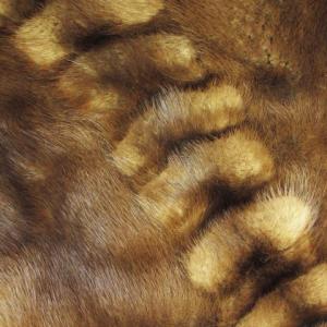 NINA RICCI Fourrure ミンクファー マフラー 切替 ワンポイント 茶 ブラウン /CK20 GY18