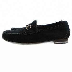 GUCCI ホースビットローファー モカシン スエード レザー 35 黒 ブラック /JS GY18