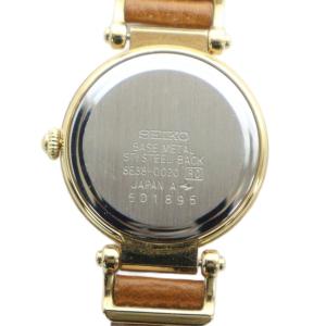 SEIKO 8E38-0020 ヌーヴォ 腕時計 ヴィンテージ ウォッチ クォーツ スモセコ 白文字盤 レザーベルト