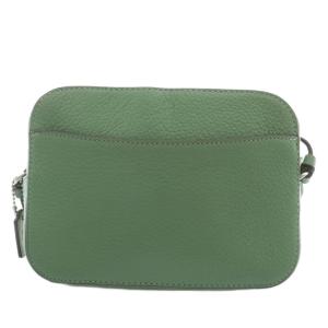 COACH × ディズニー Disney ショルダーバッグ レザー ティアナ ロゴ シルバー金具 緑 グリーン C3405