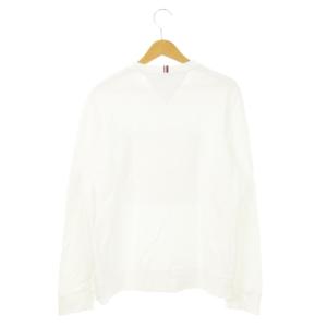 TOMMY HILFIGER トレーナー スウェット クルーネック 長袖 プリント ロゴ L/G 白 ホワイト /AH1 GY18