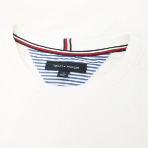 TOMMY HILFIGER トレーナー スウェット クルーネック 長袖 プリント ロゴ L/G 白 ホワイト /AH1 GY18