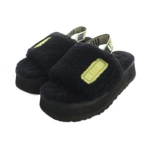 ディスコ クロススライド サンダル Disco Cross Slide 厚底 ボア フラット 黒 ブラック