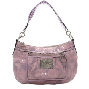 ポピー ショルダーバッグ ハンド 2WAY ピンク シグネチャー柄 スパンコール 14541 /IU GY13