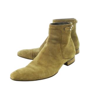 ショートブーツ スエード 9.5 ブラウン カーキ