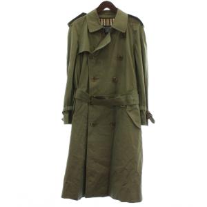 ヴィンテージ トレンチコート 裏地ノバチェック 40 カーキ
