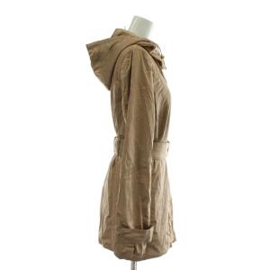 Max Mara CITY コート ジャケット ナイロン アンゴラ混 フード ミドル 収納式 ベルト付き ジップアップ 42