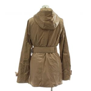 Max Mara CITY コート ジャケット ナイロン アンゴラ混 フード ミドル 収納式 ベルト付き ジップアップ 42
