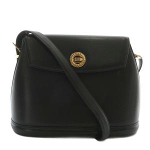 ショルダーバッグ レザー ターンロック ロゴ ゴールド金具 黒 ブラック /XZ GY18