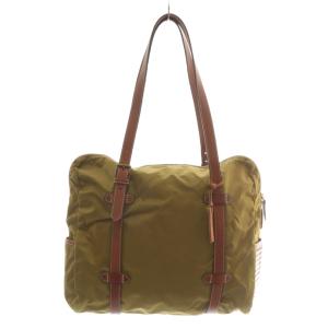 Felisi トートバッグ ワンショルダー ナイロン レザー ロゴ カーキ 01-31 /XZ GY18