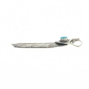 SAAD フェザー ネックレス トップのみ アクセサリー ペンダント ロゴ Silver925 シルバー色 GY18