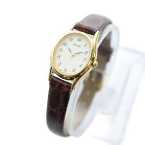 SEIKO 1N01-0AW0 腕時計 ウォッチ クォーツ ロゴ レザーベルト ゴールド色 GY18 /MQ