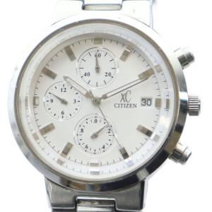 クロスシー 0560-H16897 腕時計 ウォッチ クォーツ クロノグラフ カレンダー付き 白文字盤