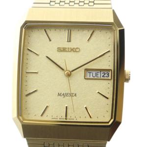 9533-5000 腕時計 クォーツ スクエア カレンダー付き デイト ゴールドカラー