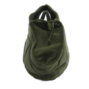 ISSEY MIYAKE ハンドバッグ フェイクスエード 立体加工 緑 グリーン /JS GY18
