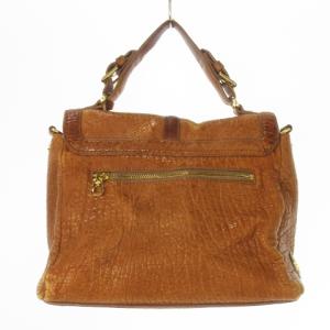 TORY BURCH ハンドバッグ 2way ショルダーバッグ レザー 革 シボ革 ミラー付き 茶 ブラウン /CK20 GY11