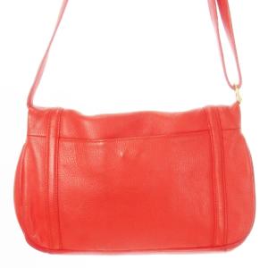 TORY BURCH ショルダーバッグ フラップ二つ折り レザー 革 シボ革 ダブルTロゴ 赤 レッド /CK21 GY11