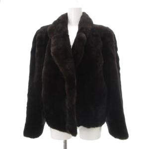 Yamaoka 金サガ ロイヤル ファーコート ミンク ダークブラウン