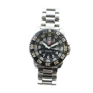 Luminox 3150 腕時計 クォーツ デイト カレンダー付き ラウンド 黒文字盤 シルバーカラー
