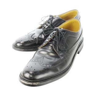 ビジネスシューズ レザー 革 ウイングチップ メダリオン レースアップ 外羽根 27 黒 ブラック /CK12