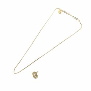 チェーンネックレス CDトップ セット アクセサリー ペンダント ロゴ ゴールド色 GY18 /MQ OH