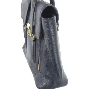 3.1 phillip lim ハンドバッグ 2way ショルダーバッグ レザー 革 ロック金具 紺 ネイビー /CK26 GY18