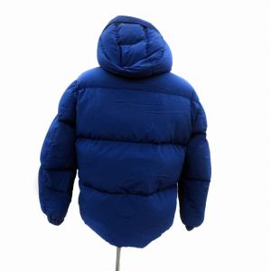 DIESEL ダウンジャケット スタンドカラー ミドル丈 フード付き ナイロン 48 M 青 ブルー /HO1 GY18