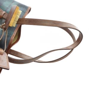 POLO RALPH LAUREN トートバッグ ショルダー PVC レザー ブラックウォッチ ロゴ 緑 グリーン GY18 /MQ