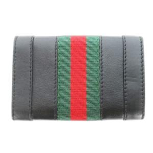 GUCCI キーケース レザー 革 シェリーライン スタッズ 6連 黒 ブラック /CK26 GY18