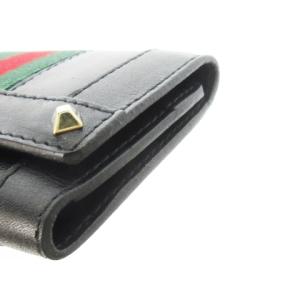 GUCCI キーケース レザー 革 シェリーライン スタッズ 6連 黒 ブラック /CK26 GY18