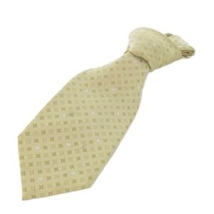 ネクタイ レギュラー 絹 シルク ロゴ モノグラム ゴールドカラー /AO5 GY18