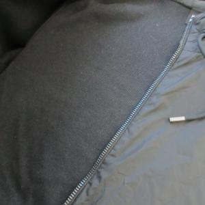 HUGO BOSS ジップアップパーカー 切替 ニット ナイロン ロゴ 大きいサイズ XXL 黒 ブラック /AO10 GY18