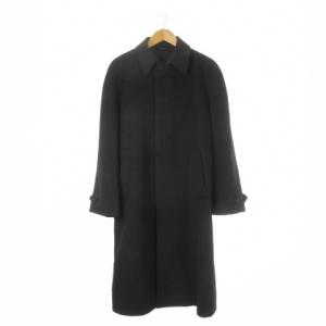 ステンカラーコート アンゴラ ロング 比翼 L チャコール グレー /CK6 GY18