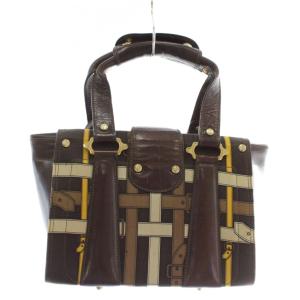 BURBERRY ハンドバッグ スカーフプリント ブラウン