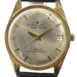 ジャンク品 AD514701 腕時計 手巻き レザーベルト カレンダー付き
