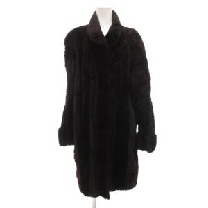 銀サガ ファーコート ミンク ダークブラウン