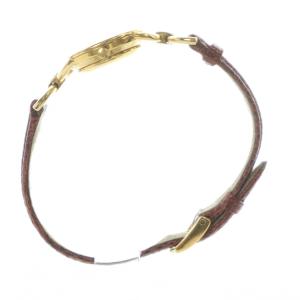 GUCCI 6000.2.L 腕時計 ウォッチ クォーツ ロゴ レザーベルト ゴールド色 GY18 /MQ OH