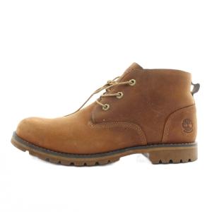 Timberland チャッカブーツ レザー 防水 レースアップ ロゴ US11W 29cm 茶色 ブラウン A12ES /XZ