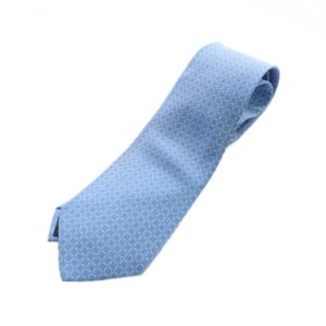 ネクタイ レギュラータイ ロゴ 総柄 ロゴ 絹 シルク 青 ブルー GY18 /MQ