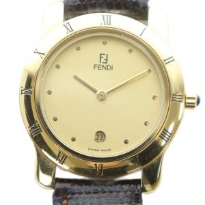 810J 腕時計 ウォッチ クォーツ レザーベルト カレンダー付き ローマン ゴールド色 GY18 /MQ