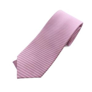 ネクタイ レギュラータイ ロゴ 総柄 絹 シルク ピンク GY18 /MQ