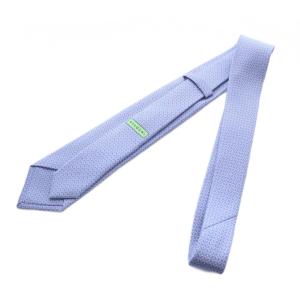 BVLGARI ネクタイ レギュラータイ 総柄 ロゴ 絹 シルク 紫 GY18 /MQ