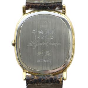 Longines 140 7424 腕時計 ウォッチ クォーツ 白文字盤 レザーベルト ゴールド色 GY18 /MQ